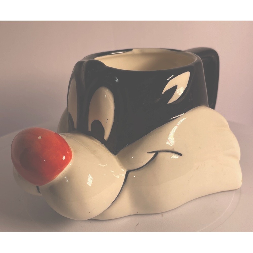 Vintage 1989 Looney Tunes Sylvester the‎ Cat Ceramic Mug Cup Applause